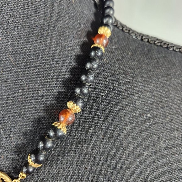 Vintage Western jewelry 1928 Beaded Pendant Necklace - Picture 3 of 7